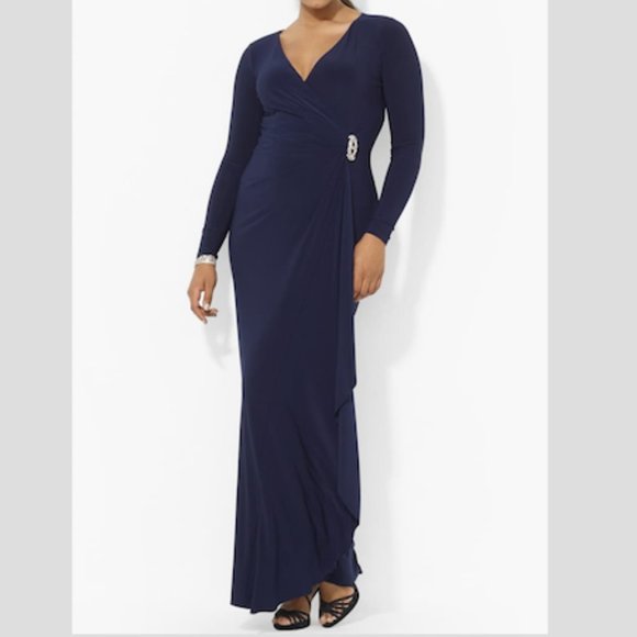 ralph lauren jersey gown